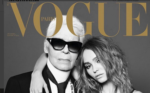 Lily-Rose Depp s'affiche avec Karl Lagerfeld dans Vogue (photo)