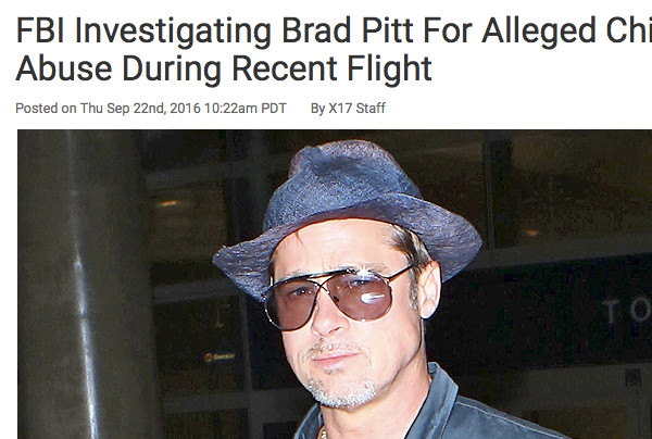 Brad Pitt dans le collimateur du FBI après avoir gronder ses enfants dans un avion
