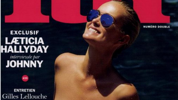 Laeticia Hallyday dénudée en Une de Lui