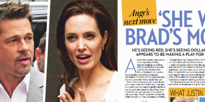 Angelina Jolie « privée » d'argent par Brad Pitt- Un projet avec George la met en rogne