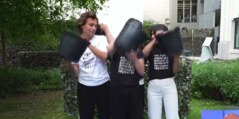 Anne-Elisabeth Lemoine et Bertrand Chameroy, douche glacée pour la bonne cause !