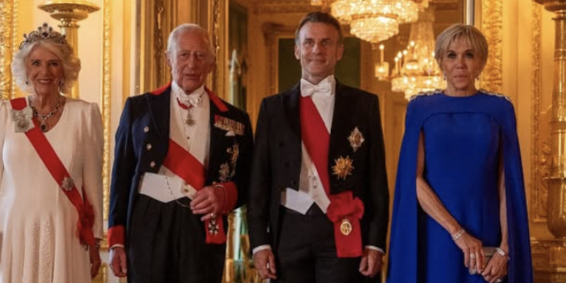 Brigitte Macron en bleu : le style applaudi à Londres