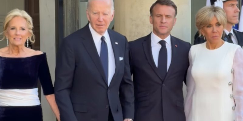 « Grabataire », Joe Biden critiqué après son diner avec Brigitte et Emmanuel Macron