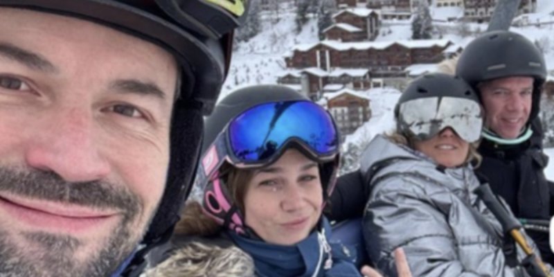 Loin de Jean Dujardin, Nathalie Péchalat s'éclate au sport d'hiver