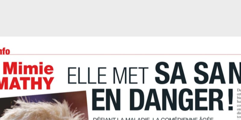 Mimie Mathy - gros risque sur TF1 - Elle met sa santé en danger