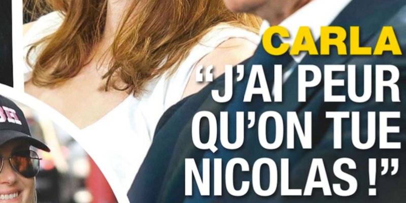 Carla Bruni-Sarkozy - terrifiante angoisse - J'ai peur qu'on tue Nicolas (photo)