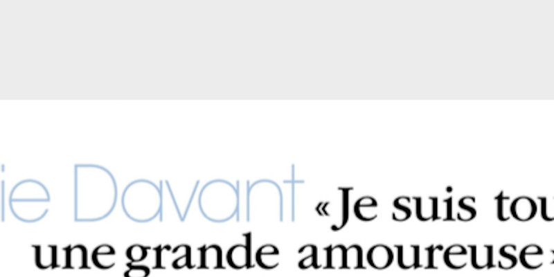 Sophie Davant amoureuse - séjour discret dans le Finistère - clin d'oeil à une perle rare