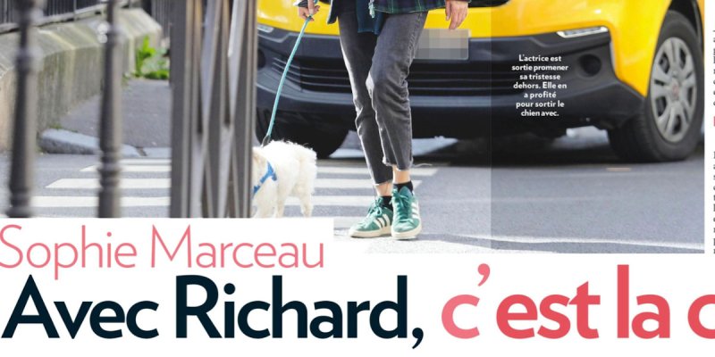 Sophie Marceau, avec Richard C, c'est la crise, en larmes dans les rues de Paris