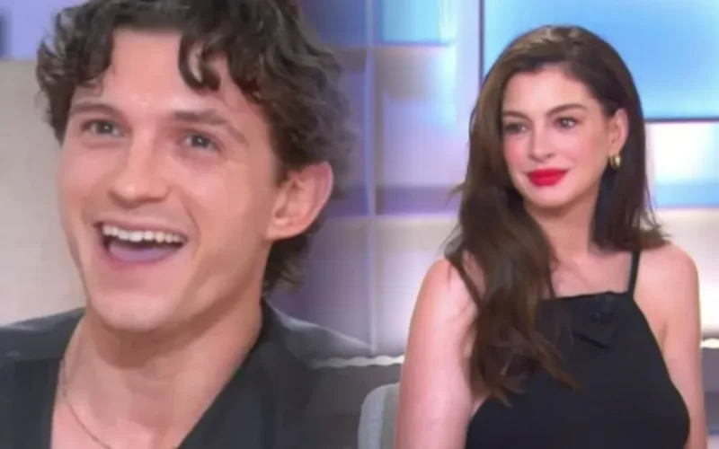 Anne-Elisabeth Lemoine piège Tom Holland : la réaction hilarante d'Anne Hathaway