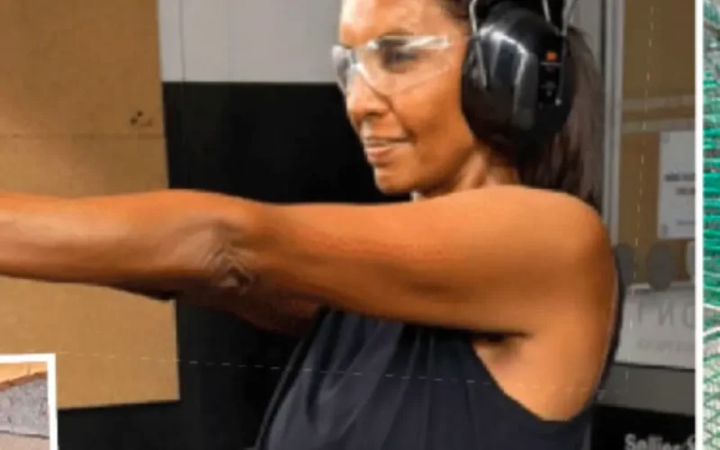 Karine Le Marchand : au stand de tir, ce qu'elle fait loin des caméras surprend