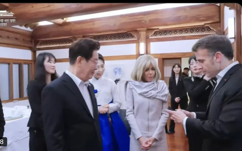 La vidéo surprise de Brigitte Macron au couple présidentiel sud-coréen
