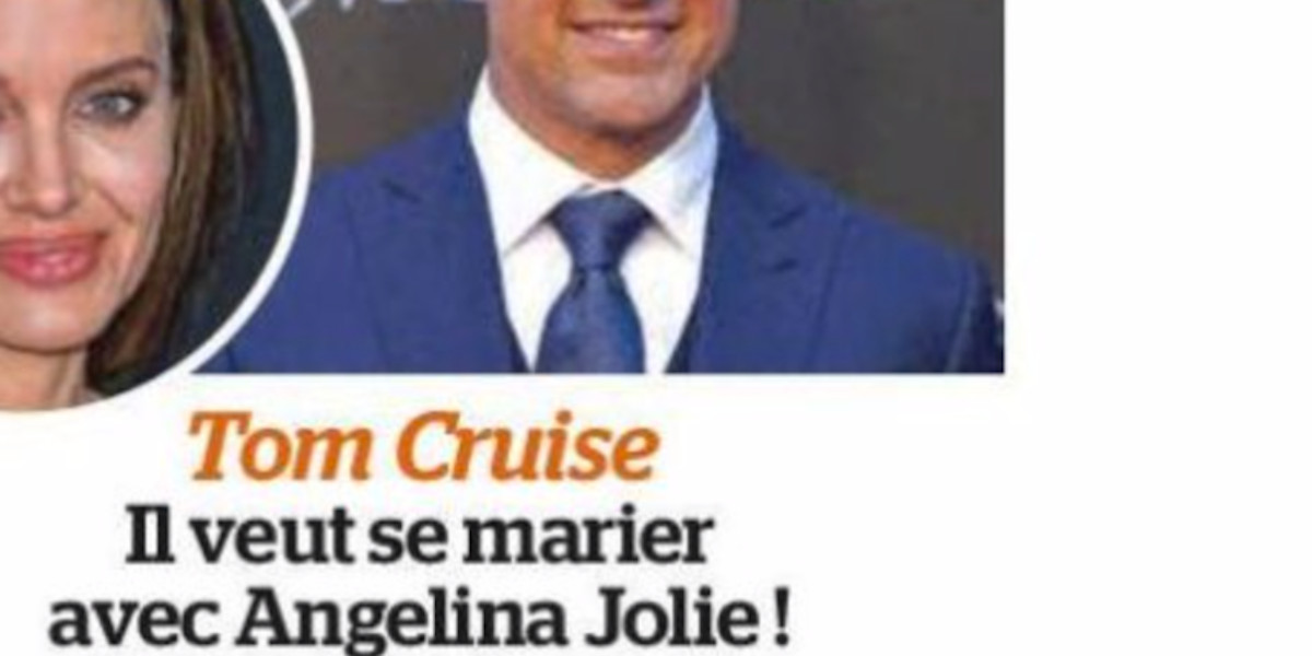 Angelina Jolie tape dans l'oeil de Tom Cruise - Il veut l'épouser (photo)