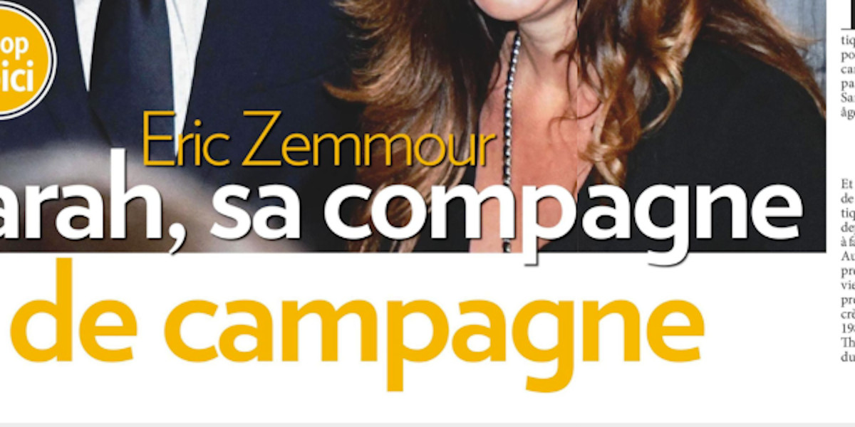 Eric Zemmour poussé par Sarah, sa pièce maitresse qui rêve de devenir première dame, Mylène oubliée