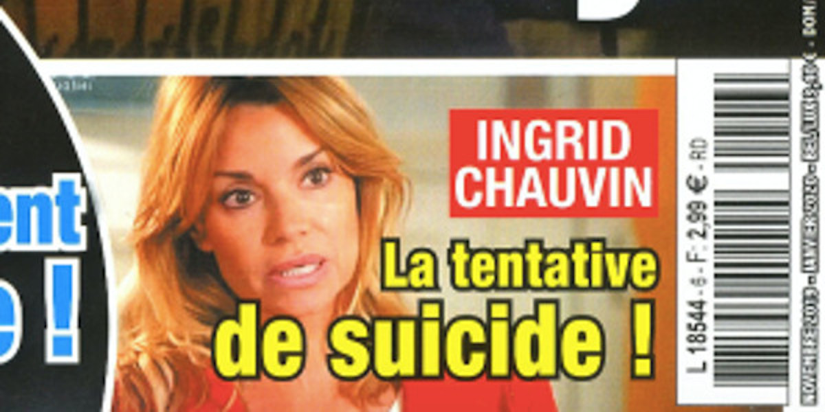 Ingrid Chauvin, "divorce" - Tentative de suicide, un drame continue de la hanter