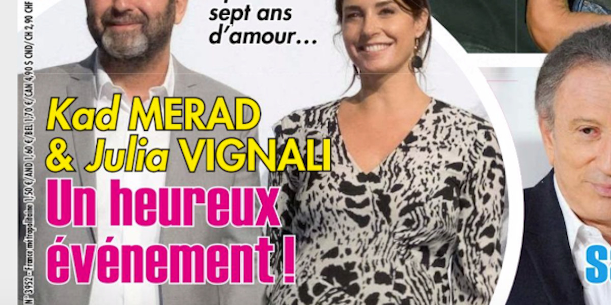 Kad Merad et Julia Vignali, après sept ans d'amour, un heureux événement