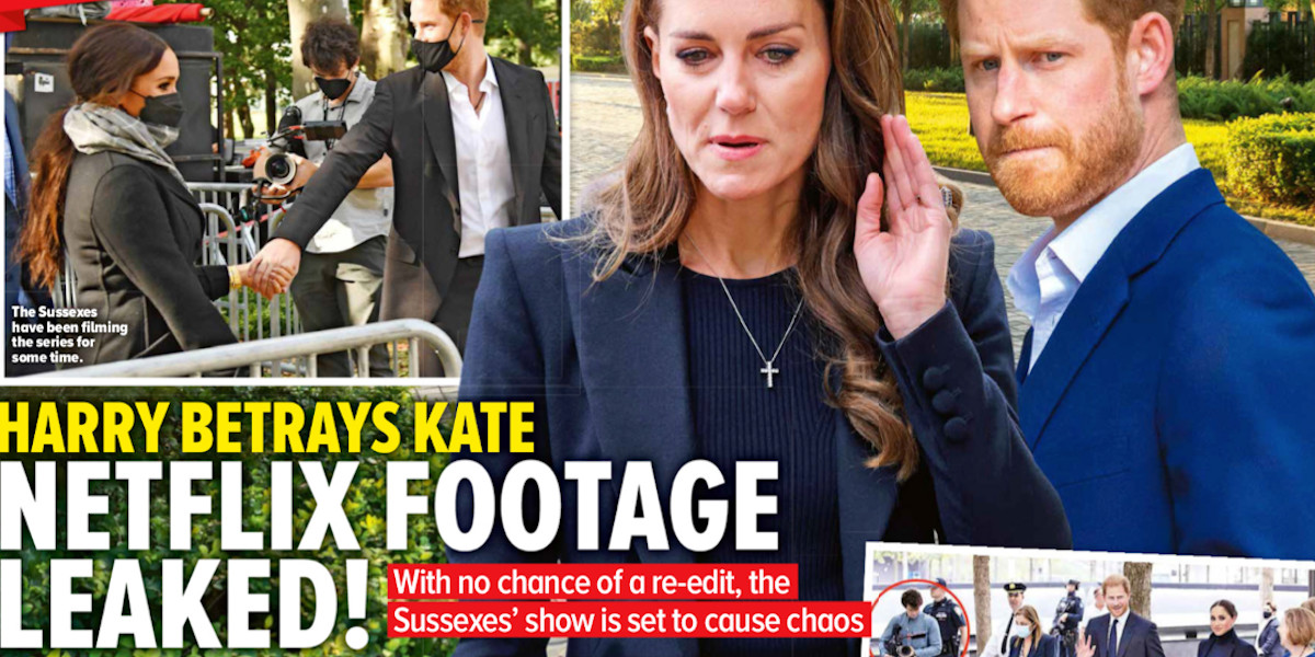 Kate Middleton trahie par Prince Harry, fuite d'images humiliantes de Netflix
