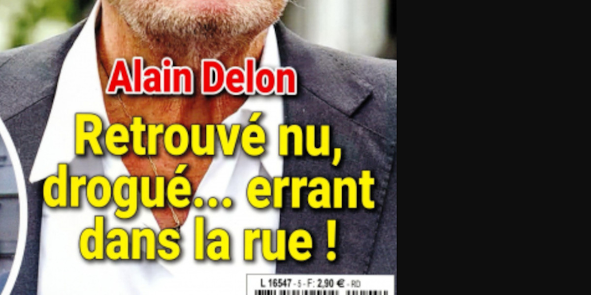 Alain Delon, retrouvé n*, drogué..errant dans la rue (photo)
