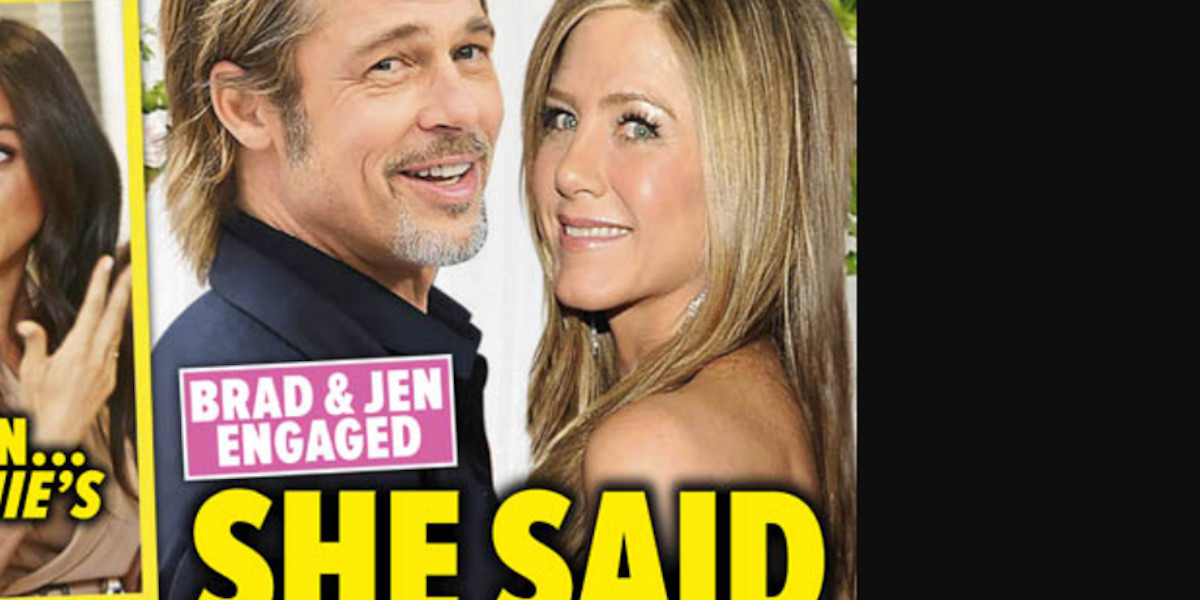 Jennifer Aniston, oui au mariage avec Brad Pitt - elle exhibe sa bague de fiançailles (photo)