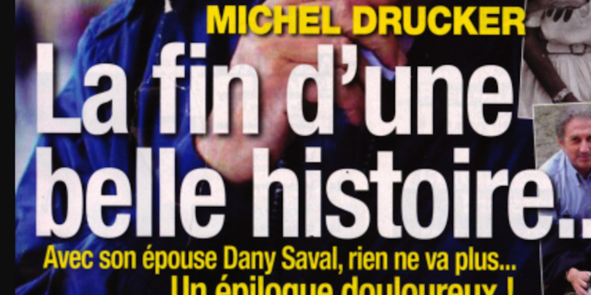 Michel Drucker "fin d'une belle histoire", avec Dany Saval, rien ne va plus (photo)