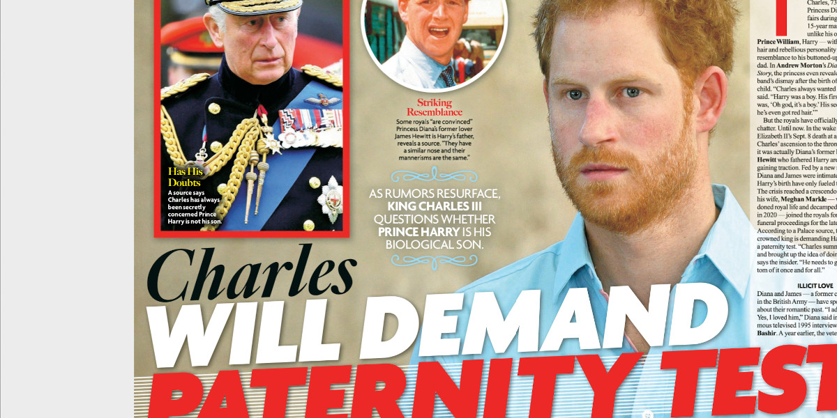 Prince Harry forcé à un test ADN, une réunion avec prince William finit en larmes