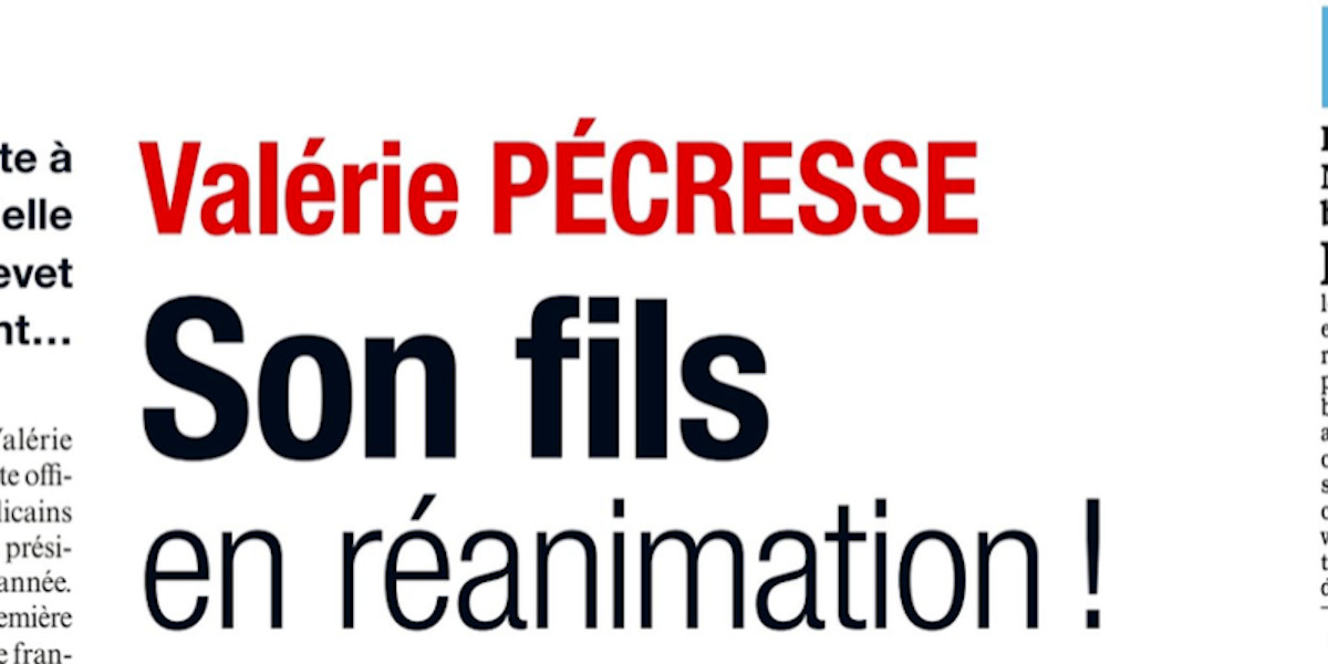 Valérie Pécresse face au drame, son fils en réanimation