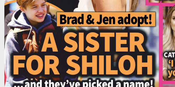 Brad Pitt, Jennifer Aniston adoptent, une sœur pour Shiloh, leur prénom révélé (photo)