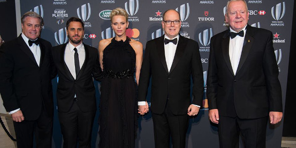 Albert et Charlène de Monaco « unis » aux World Rugby Awards (photos)