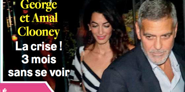 George et Amal Clooney, la crise, trois mois sans se voir (photo)