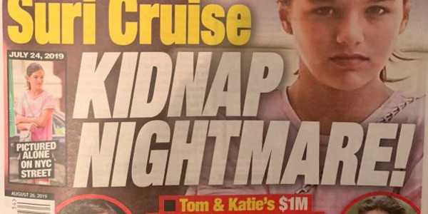 Tom Cruise et Katie Holmes pétrifiés, Suri cible de kidnappeurs, un million demandé (photo)