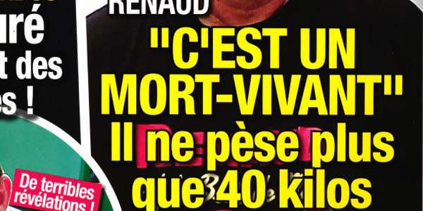 Renaud, « un mort vivant », il ne pèse plus que 40 kilos (photo)