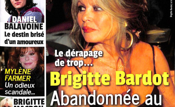 Brigitte Bardot « abandonnée au coeur de l'été », après un dérapage (photo)