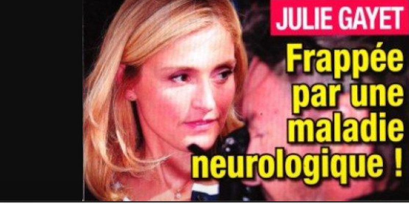 Julie Gayet - maladie neurologique terrassée - Photo qui en dit long