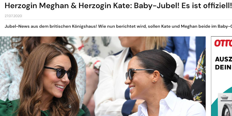 Prince William, Kate Middleton - Bébé 4 - c'est officiel, grossesse au même temps Meghan Markle (photo)