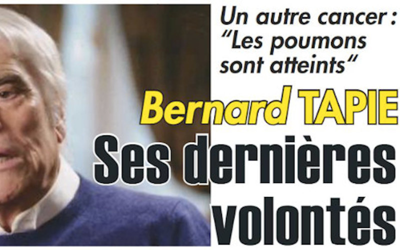 Bernard Tapie, cancer au dernier stade - confidence rassurante qui fait chaud au coeur